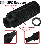 Krinkov Slim Style 1/2x28 TPI 2 PC Compensator Muzzle Brake, All steel, .223 5.56,come with Crush Washer